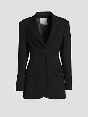 Christopher Esber Black Redux Contoured Long Blazer - Size AUS 6 (XS)
